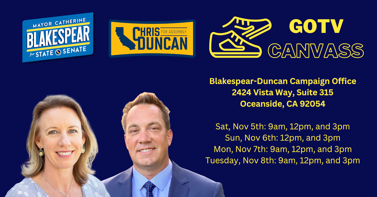 GOTV Canvass For Catherine Blakespear And Chris Duncan Mobilize gotv-canvass-for-catherine-blakespear-and-chris-duncan-mobilize